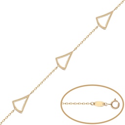 [PU1050] PULSERA ORO 18KL - 3 TRIANGULOS