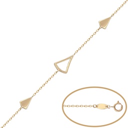 [PU1055] PULSERA ORO 18KL - 3 TRIANGULOS