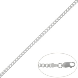 [AG447] CADENA PLATA 925MM BARBADA - 4MM