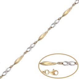 [PU1075] PULSERA ORO 18KL BICOLOR INFINITOS