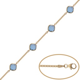 [PU1024] PULSERA ORO 18KL BISMARK PIEDRA AZUL