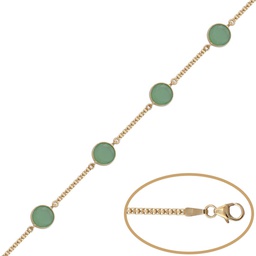 [PU1020] PULSERA ORO 18KL BISMARK PIEDRA VERDE