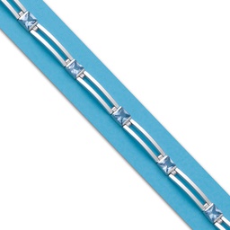[PU538] PULSERA ORO 18KL BLANCO COLOR A.MARINA