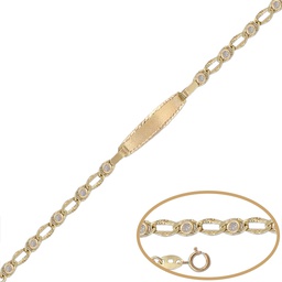 [PU1136] PULSERA ORO 18KL CIRCONITAS - 12CM