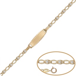 [PU1150] PULSERA ORO 18KL CIRCONITAS - 14CM