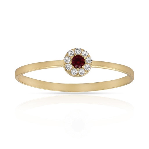 SORTIJA ORO 18KL CRISOPAL ROJO