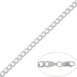 [AG449] CADENA PLATA 925MM BARBADA - 6MM