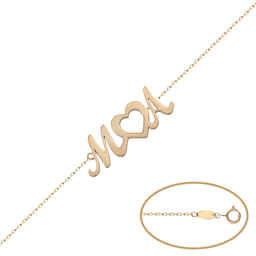 [PU1356] PULSERA ORO 18KL INICIALES + CORAZON