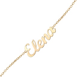 [PU43] PULSERA ORO 18KL NOMBRE LETRA PEQUEÑA