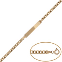 [PU1237] PULSERA ORO 18KL PLACA BARBADA - 3MM