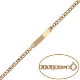 [PU1236] PULSERA ORO 18KL PLACA BARBADA - 4MM