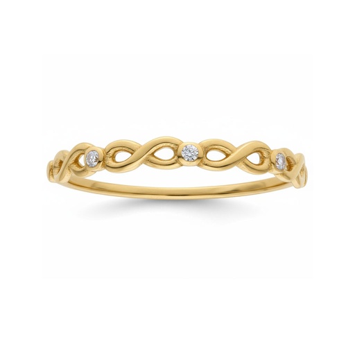 SORTIJA ORO 18KL INFINITOS + CIRCONITAS