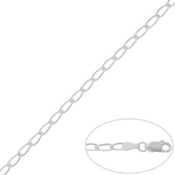 [AG401] CADENA PLATA 925MM BILBAO - 3MM