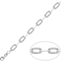 [PU447] PULSERA ORO BLANCO 18KL CIRCONITAS