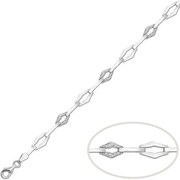 [PU464] PULSERA ORO BLANCO 18KL CIRCONITAS