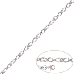 [PU1084] PULSERA ORO BLANCO 18KL INFINITOS