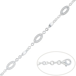 [AG177] PULSERA OVALO PLATA 925MM