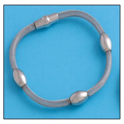 [AG86] PULSERA OVALOS PLATA 925MM