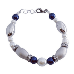 [AG70] PULSERA PERLAS CHINAS PLATA 925MM