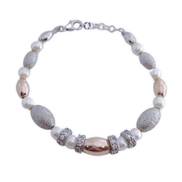 [AG72] PULSERA PERLAS CHINAS PLATA 925MM