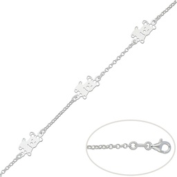 [AG169] PULSERA PERROS PLATA 925MM