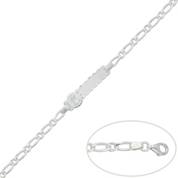 [AG112] PULSERA PLATA 925M 1X1- 14 CM