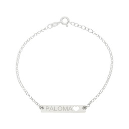 [AG228] PULSERA PLATA 925MM CHAPA + FRASE