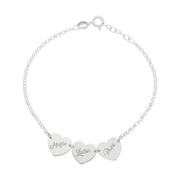 [AG322] PULSERA PLATA 925MM CORAZONES