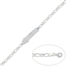 [AG113] PULSERA PLATA 925MM V. ROCIO - 14 CM