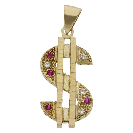 COLGANTE  ORO 18KL DOLAR - 20x38MM