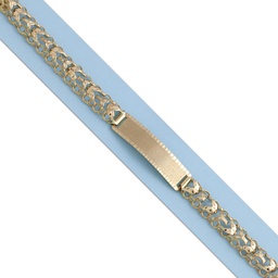 [PU325] PULSERA PRINCESA PLACA ORO18KL 9MM