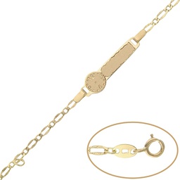 [PU1168] PULSERA RELOJ ORO 18KL 1X1 - 13 CM