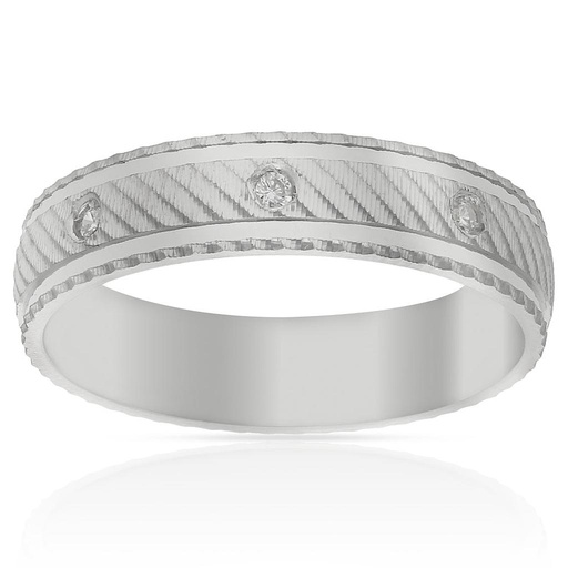 ALIANZA PLATA 925MM 3 CIRCONITAS - 5MM