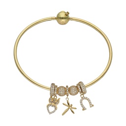 [CH73] PULSERA RIGIDA ORO 18KL - SUERTE