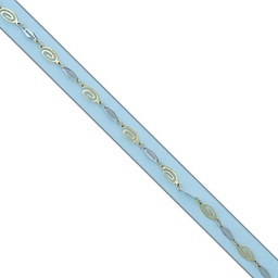 [PU1474] PULSERA TOBILLERA BICOLOR ORO 18KL