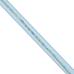 [PU1469] PULSERA TOBILLERA BICOLOR ORO 18KL