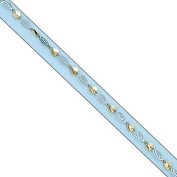 [PU1468] PULSERA TOBILLERA BICOLOR ORO 18KL