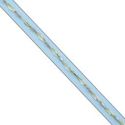 [PU1472] PULSERA TOBILLERA BICOLOR ORO 18KL