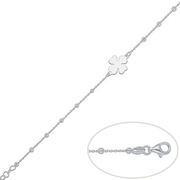 [AG171] PULSERA TREBOL + BOLAS PLATA 925MM