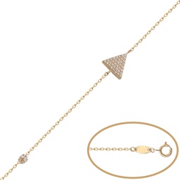 [PU1040] PULSERA TRIANGULO ORO 18KL CIRCONITAS