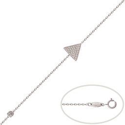 [PU1124] PULSERA TRIANGULO ORO BLANCO 18KL CIRCON