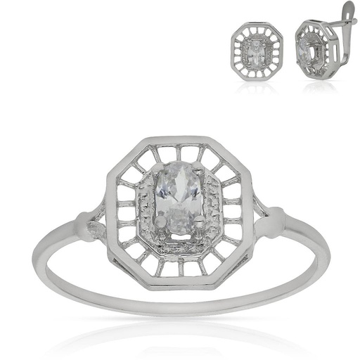 SORTIJA ORO BLANCO 18KL CIRCONITAS