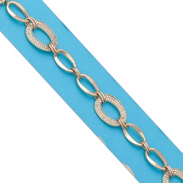 [PU811] PULSERA TROQUELADAS ORO 18KL CIRCONITAS