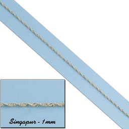 [CA285] CADENA SINGAPUR ORO 18KL - 1MM