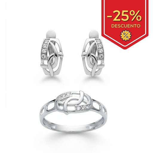 SORTIJA ORO BLANCO 18KL CIRCONITAS