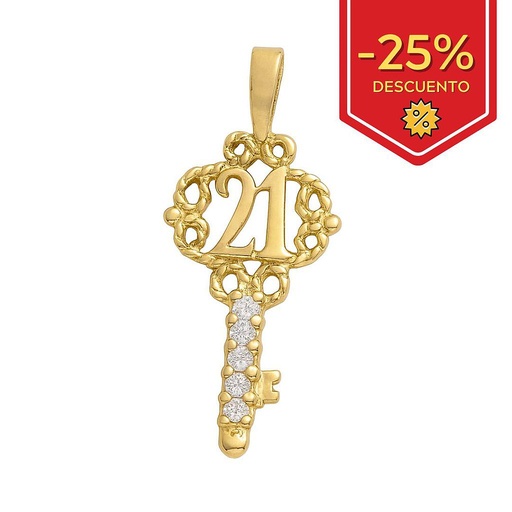 COLGANTE EN ORO DE 18KL LLAVE