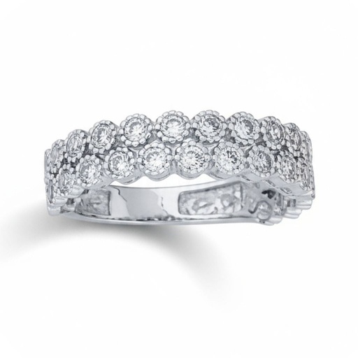 SORTIJA ORO BLANCO 18KL CIRCONITAS