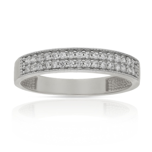 SORTIJA ORO BLANCO 18KL CIRCONITAS