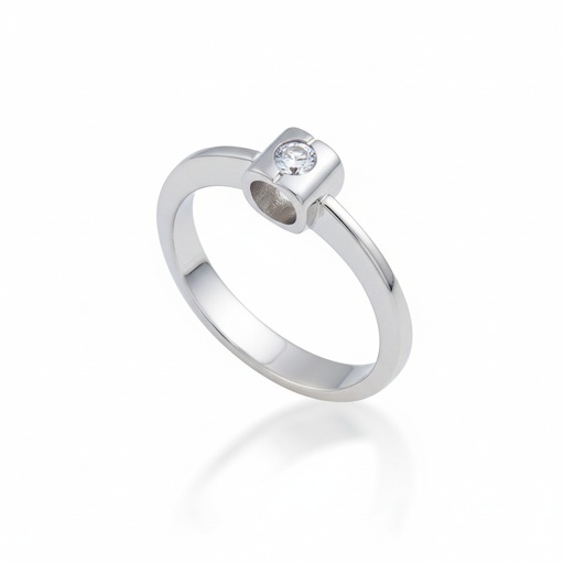 SORTIJA ORO BLANCO 18KL DIAMANTE