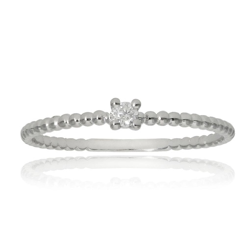 SORTIJA ORO BLANCO 18KL DIAMANTE - STOCK